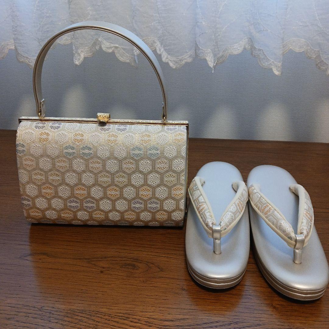 お値引き美品和装用バッグと草履のセット高島屋大阪店