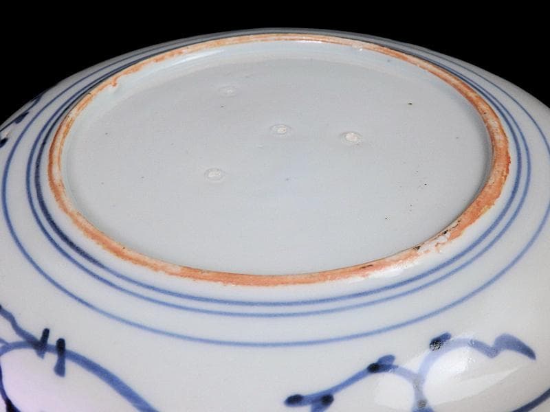 古伊万里 染付 松竹梅の図 7寸皿 A958AS-DBa