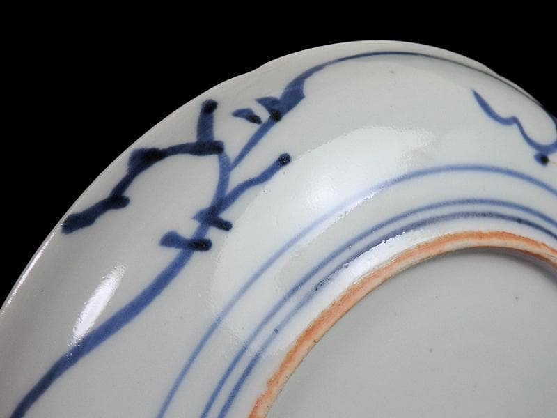 古伊万里 染付 松竹梅の図 7寸皿 A958AS-DBa