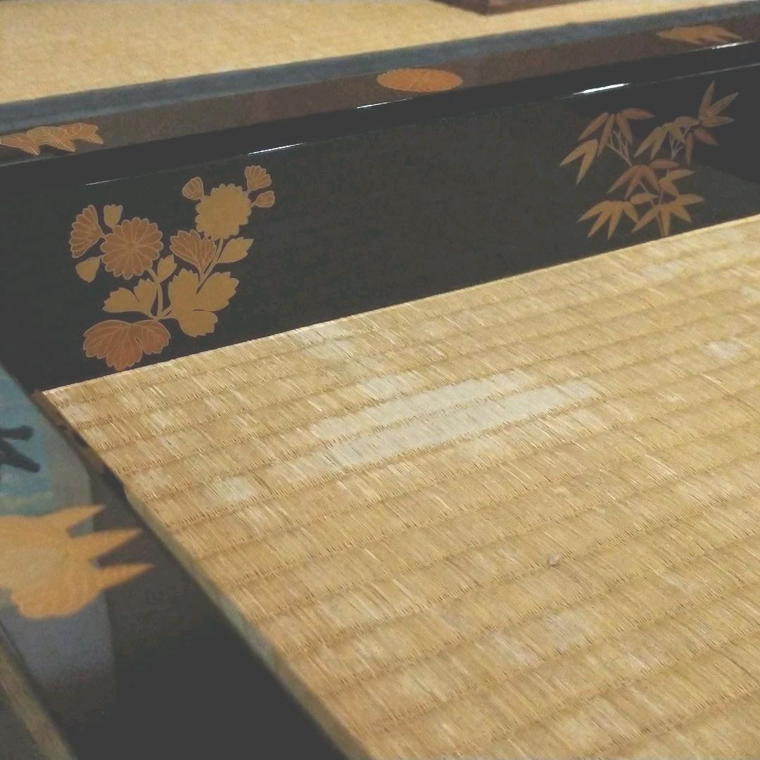 茶道具】四君子蒔絵 炉縁 司光作 高台寺蒔絵炉縁 輪島 茶平