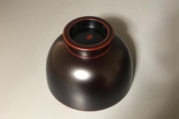 ◆458◆【年末年始限定値下】合鹿椀　溜内黒　伝統工芸士 畠中昭一作 漆器製