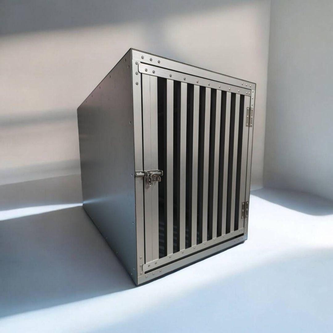 アルミドッグケージ ✳ 1頭用 幅45cm 奥行75cm 高さ53.5cm車載