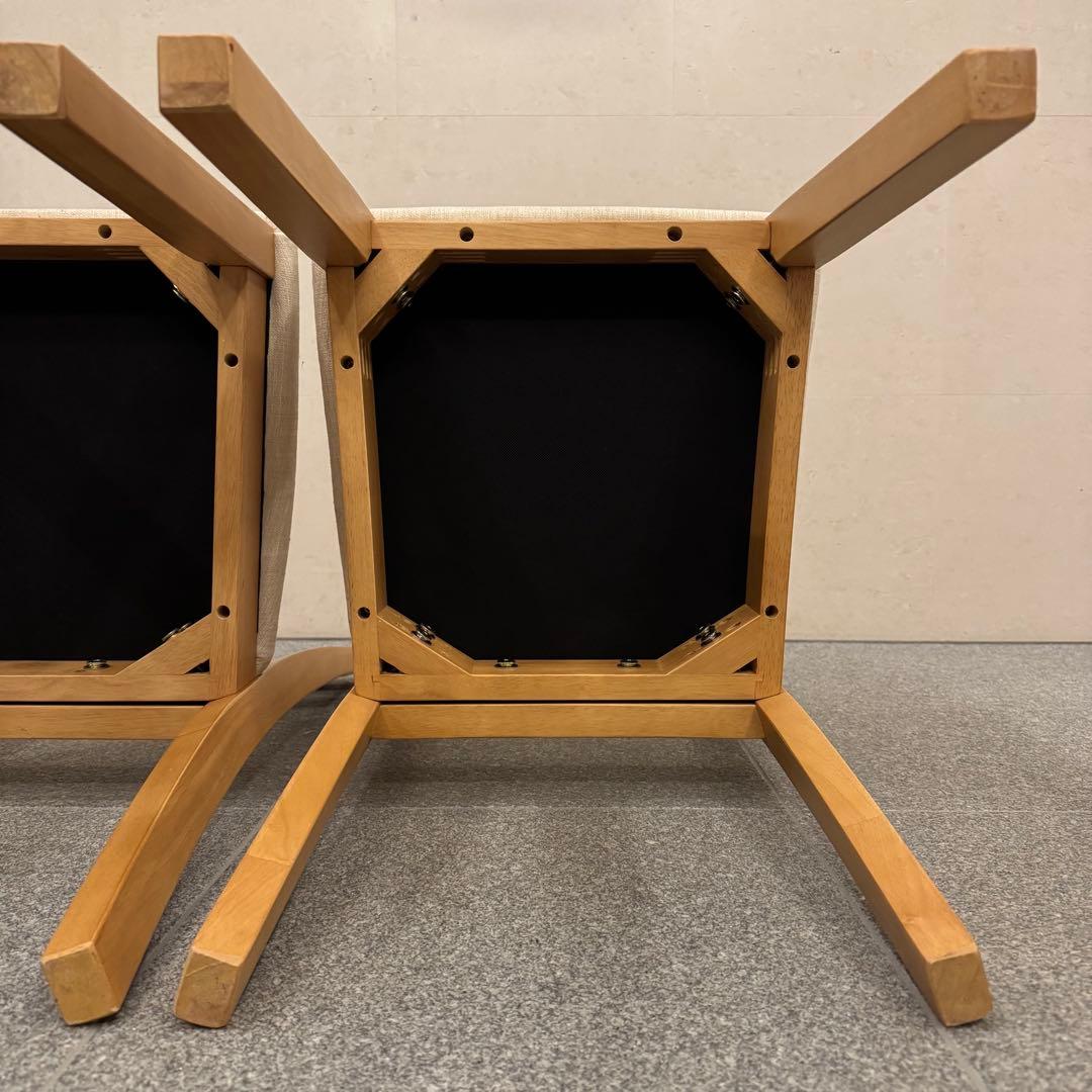 木製ダイニング3点セット 2人用 幅75cm ナチュラル