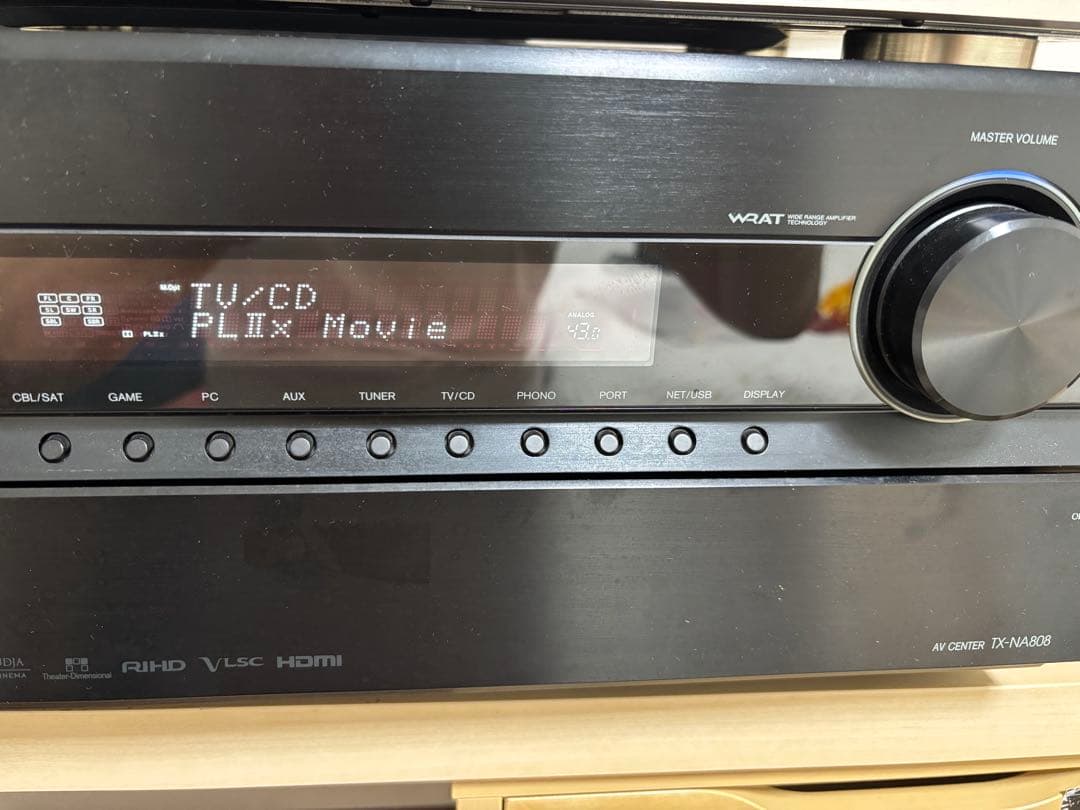 ONKYO動作確認済AVアンプ TX-NA808☆元の取扱説明書＆電源