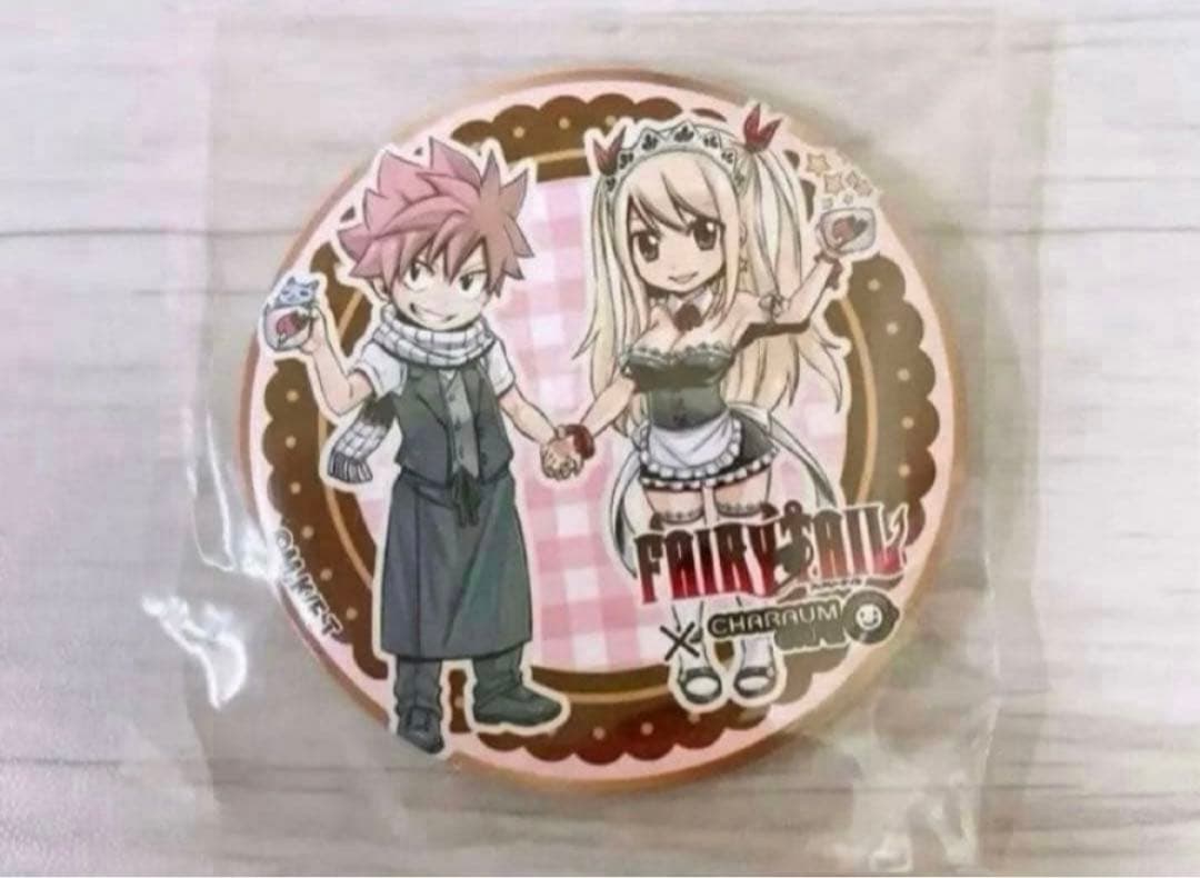 ☆ FAIRYTAIL キャラウムカフェ ナツ ルーシィ 缶バッジ ☆ 超レア