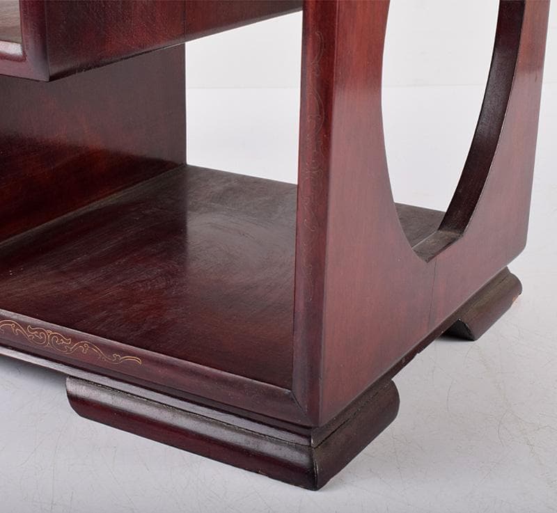 中国 唐木紅木製 銀線象嵌 茶棚 飾り棚 違い棚 D 3745B - メルカリ