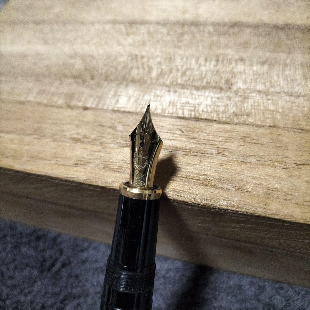 14K SAILOR 黒色プラスチック万年筆 金色装飾 Jewelr Jewelry