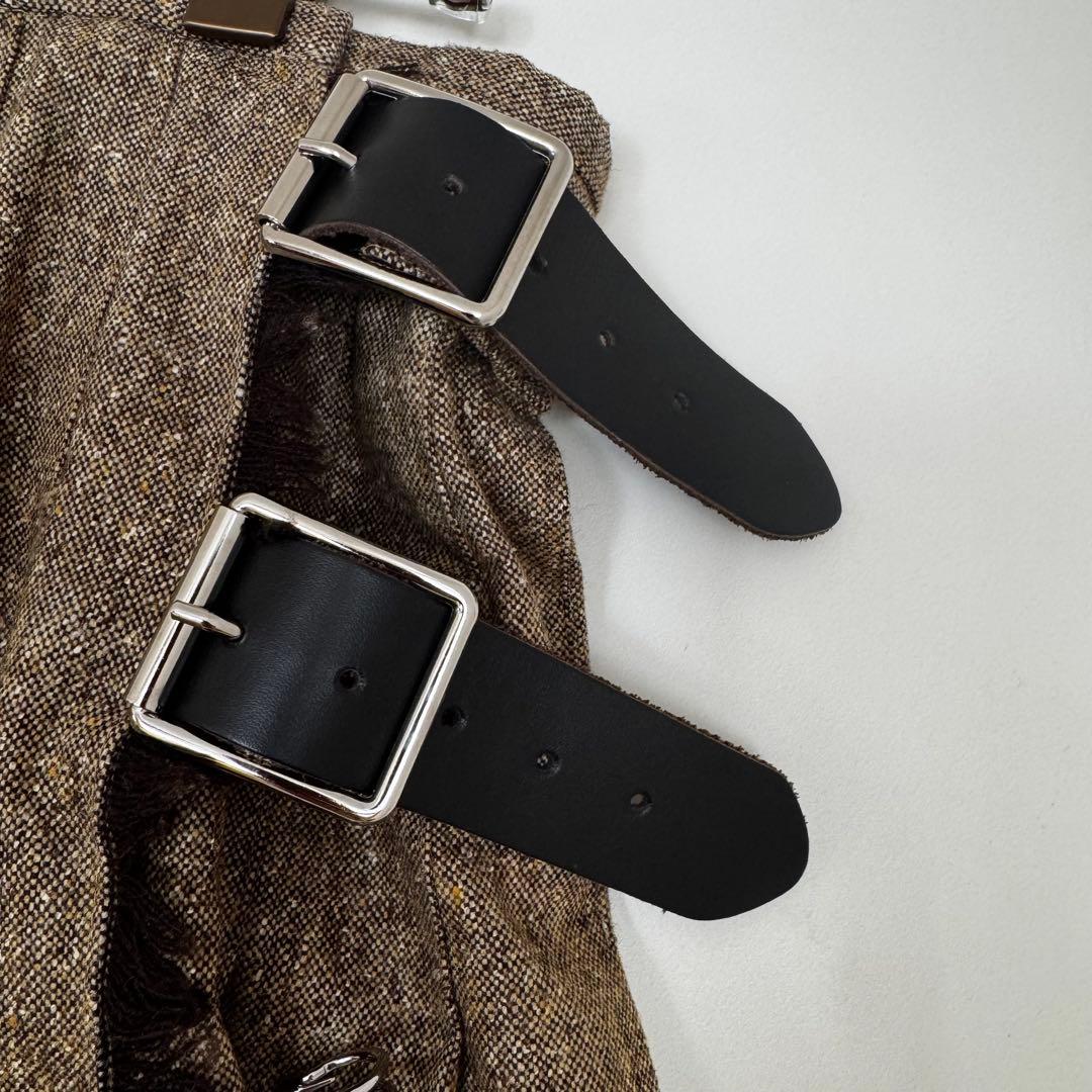 おにめぞO'NEIL OF DUBLINローウェストプリーツラップスカート