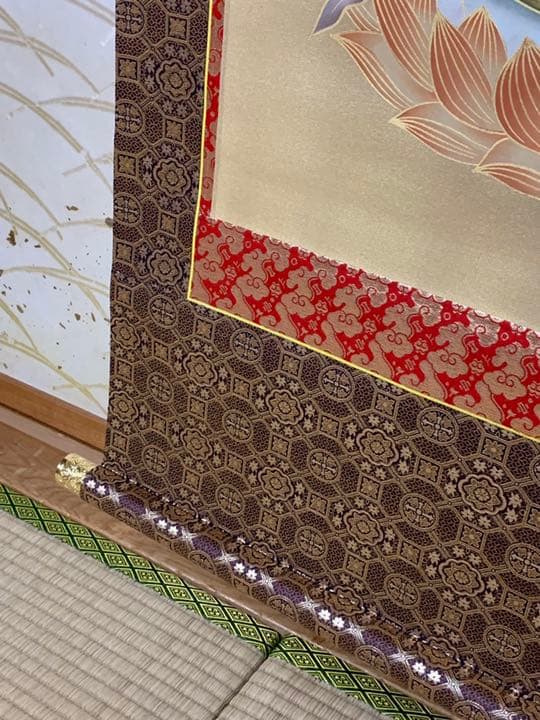 掛軸　観音　島田葆光　尺八立　美品