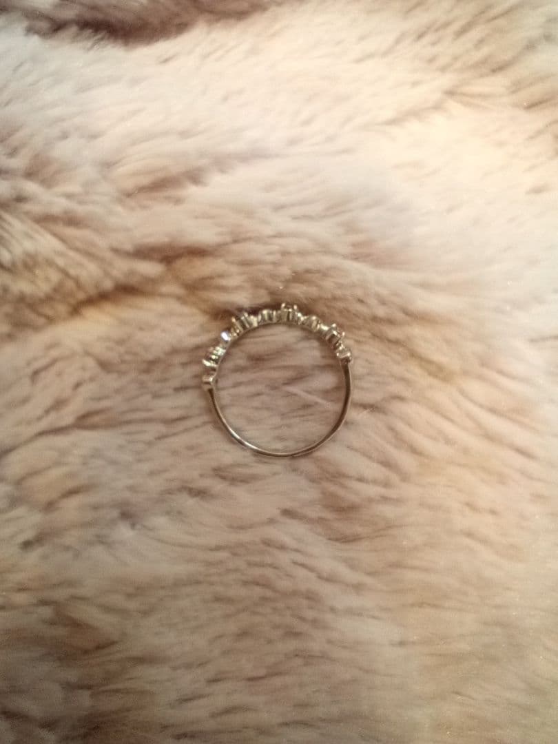 k10 ホワイトゴールド k10wg ハート エタニティリング ハーフエタニティ