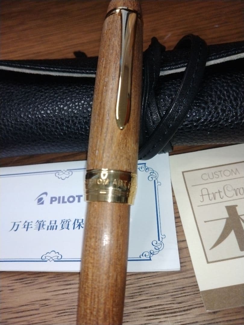 パイロット万年筆カスタム 槐 エンジュ モクメ 18K-750 15 F