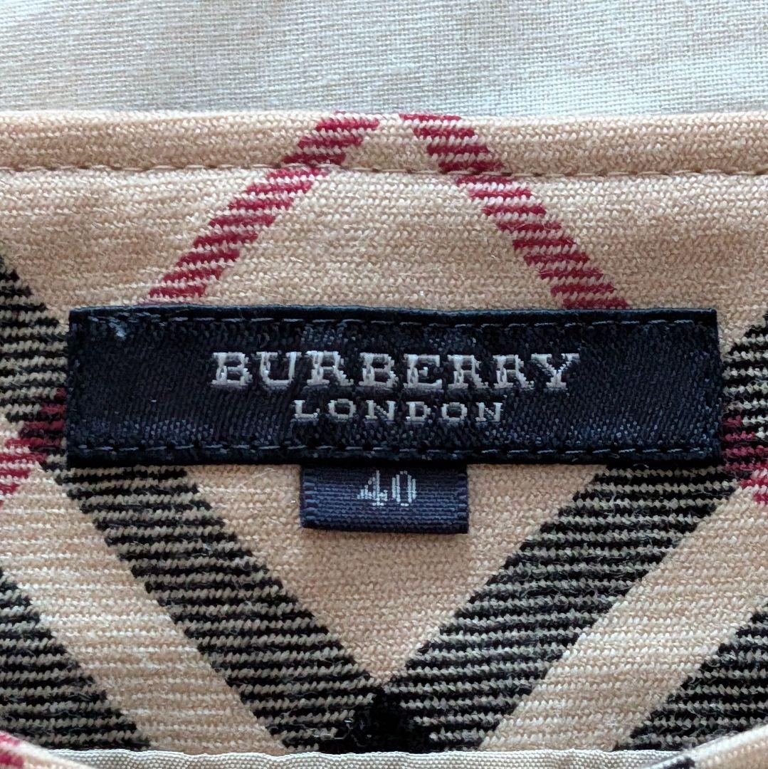 バーバリーロンドン ウール100% ノバチェックプリーツスカート 40 ひざ丈