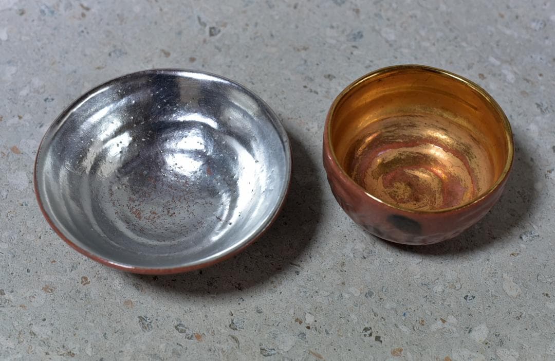 赤楽嶋台茶碗セット 陶楽造 共箱 NO-112 茶道具 美術品