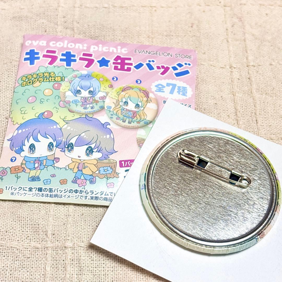 エヴァンゲリオン evacolon picnic 缶バッジ アスカ せきやゆりえ