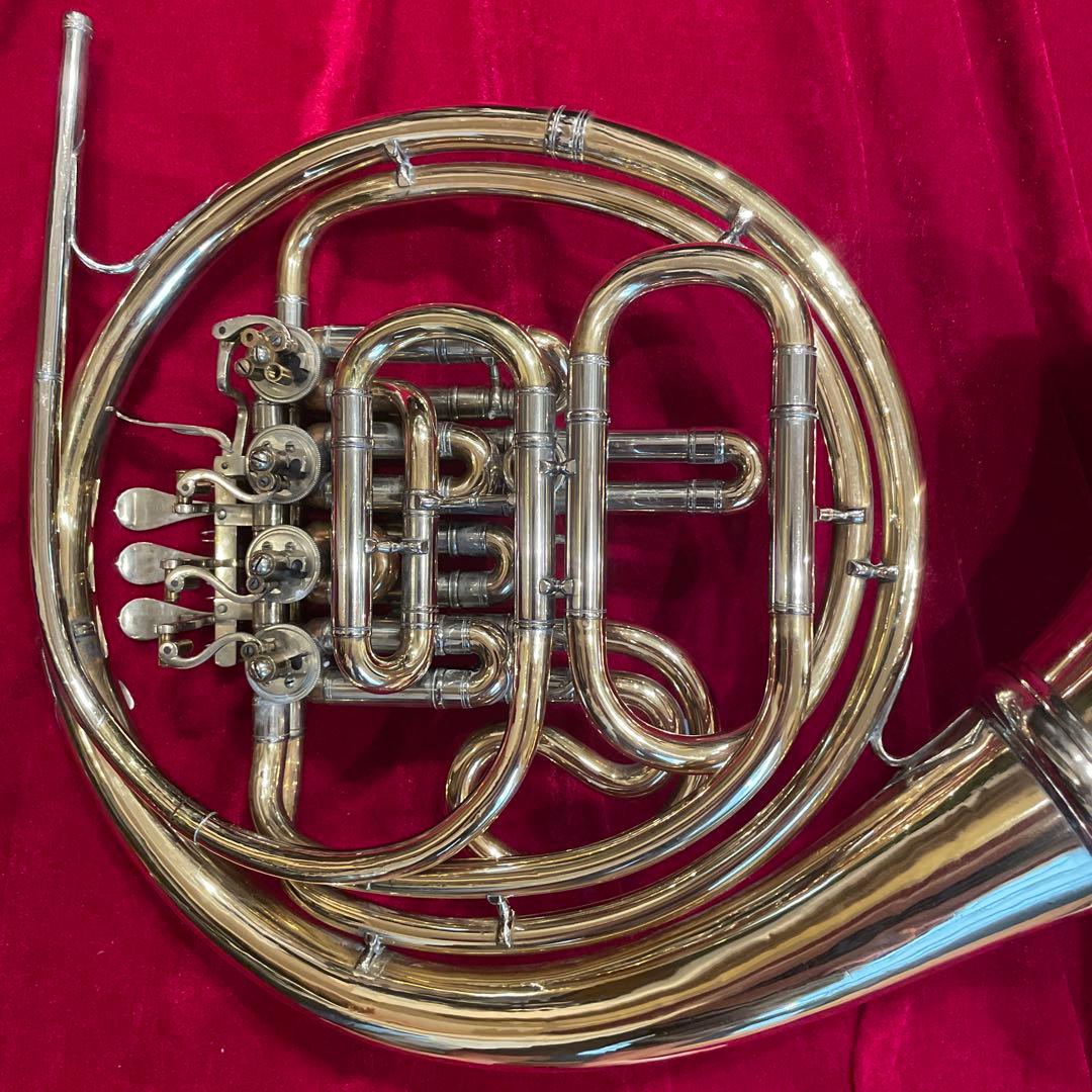 (美品)メルヒオール　セミダブルホルン　フレンチホルン