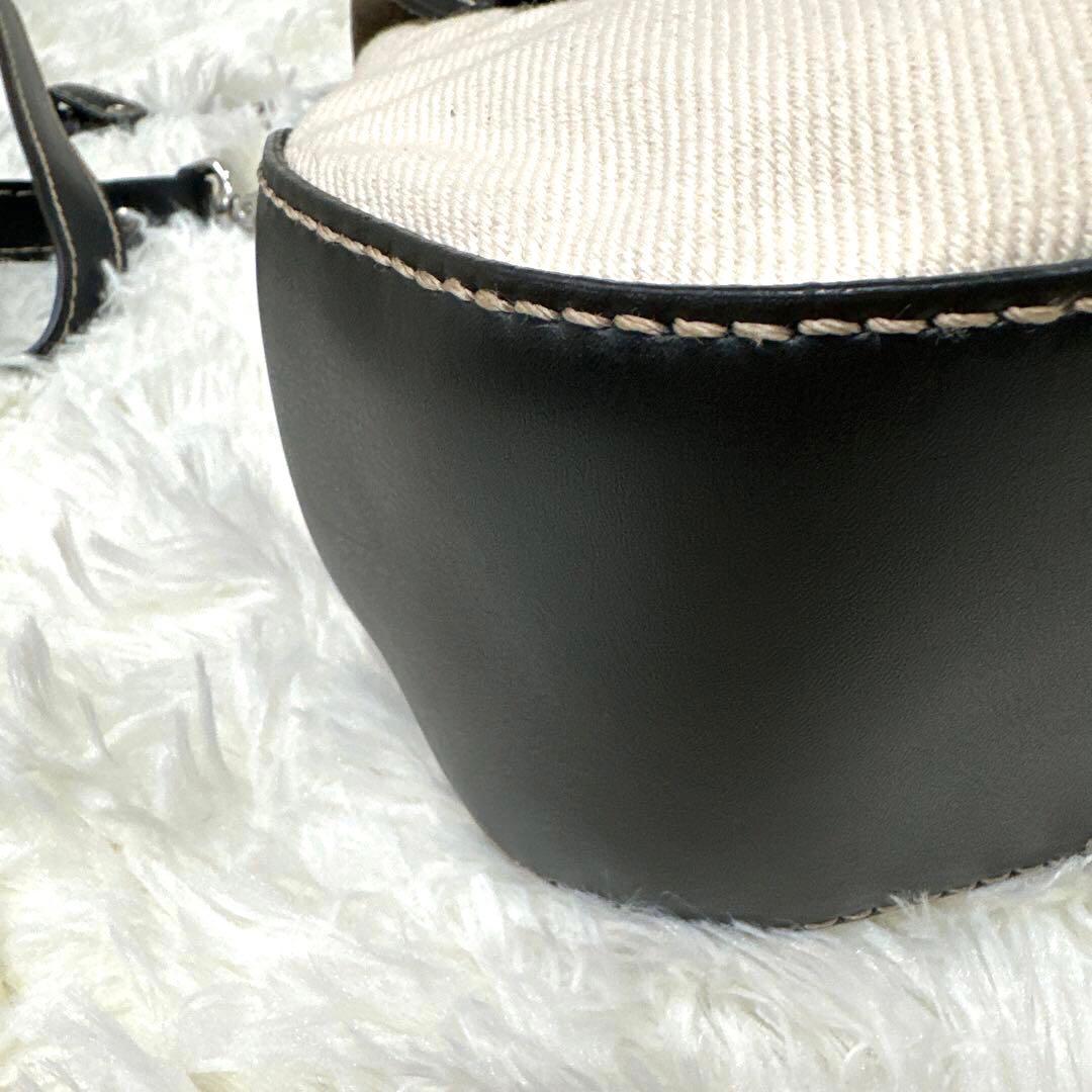 【美品】GIANNI CHIARINI ショルダーバッグ ブラック×ベージュ