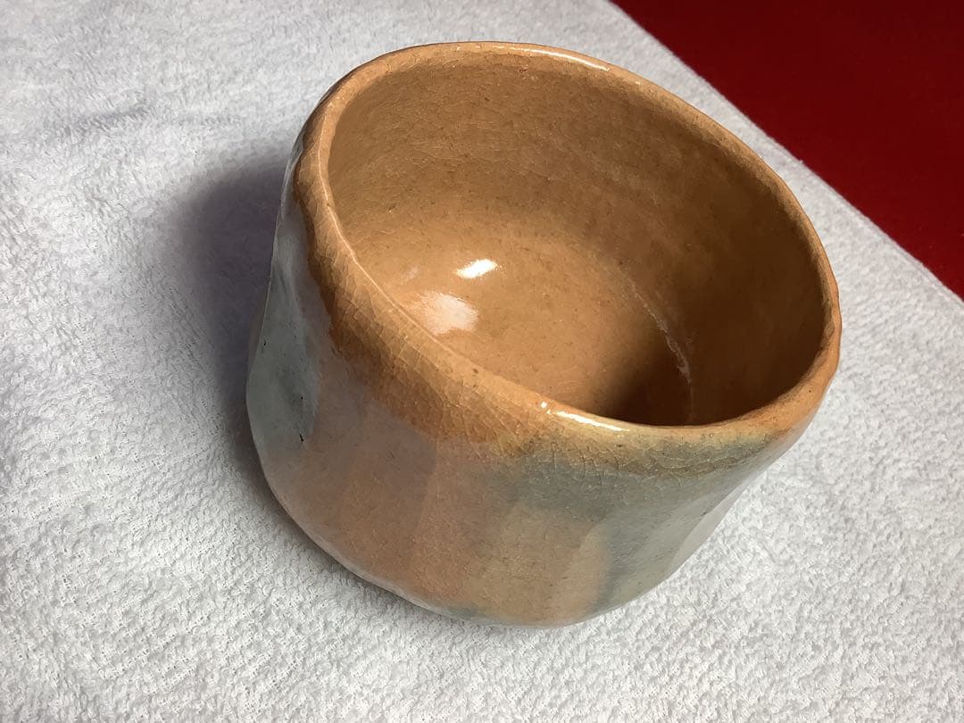 最低 価格ホビー・楽器・アート - 赤楽茶碗 銘：「佳日」佐々木松楽作