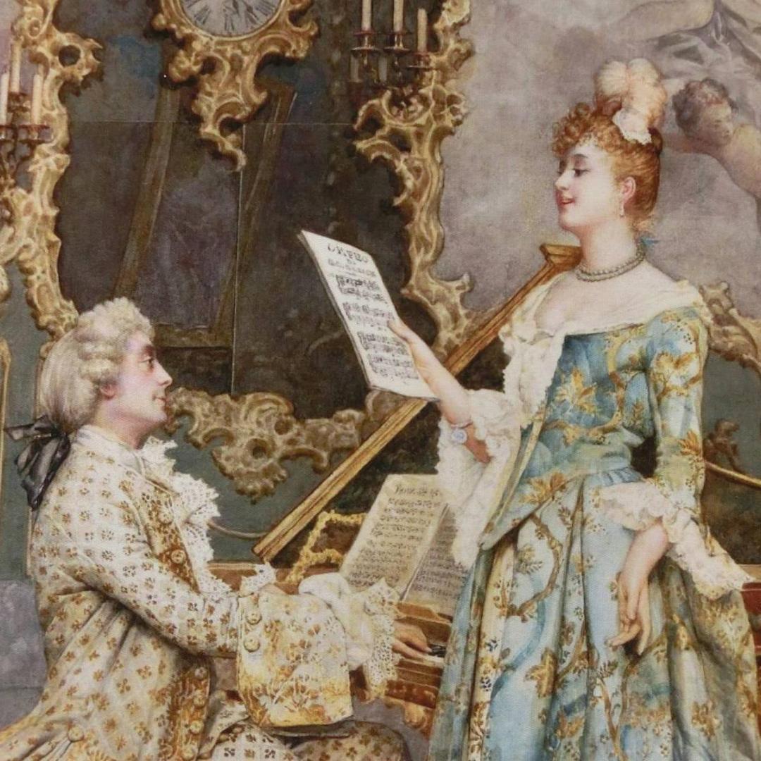 ロココ調 貴族の額絵 レッスン アンティークゴールド アクリルセット