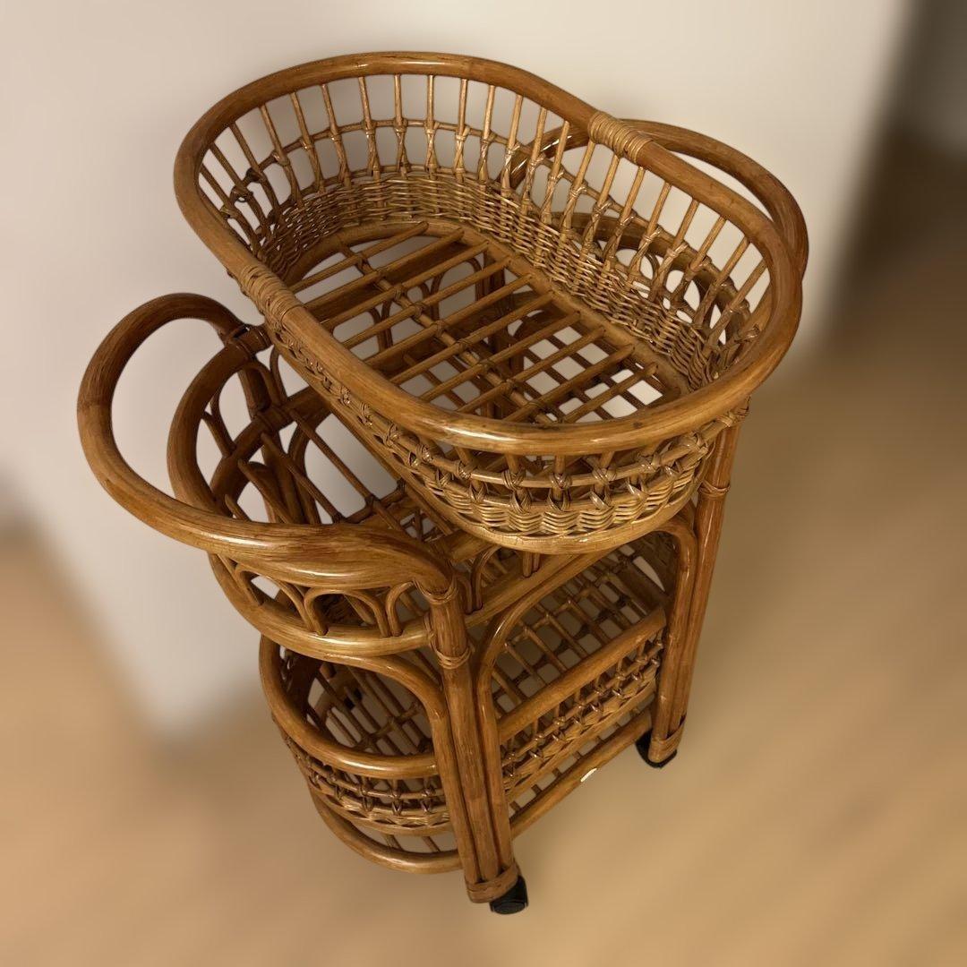 ナチュラル天然素材◾️籐ラタン製 脱衣籠 脱衣かご ランドリーバスケット