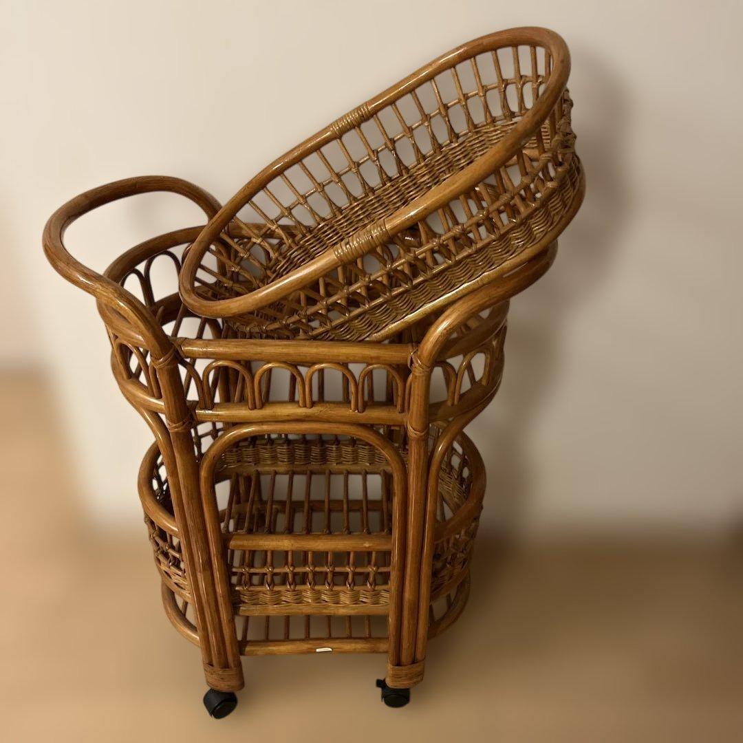 ナチュラル天然素材◾️籐ラタン製 脱衣籠 脱衣かご ランドリーバスケット