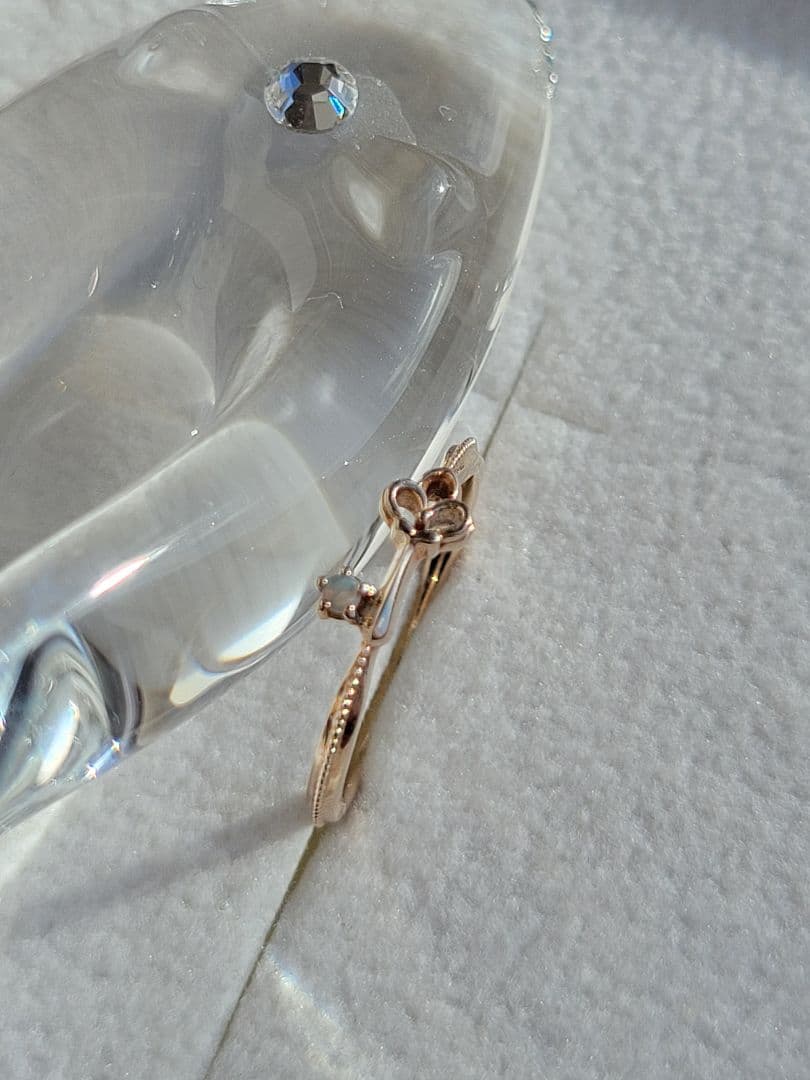 ねこ様★ノジェス K10 YG NOJESS ピンキーリング 指輪 5号 オパー