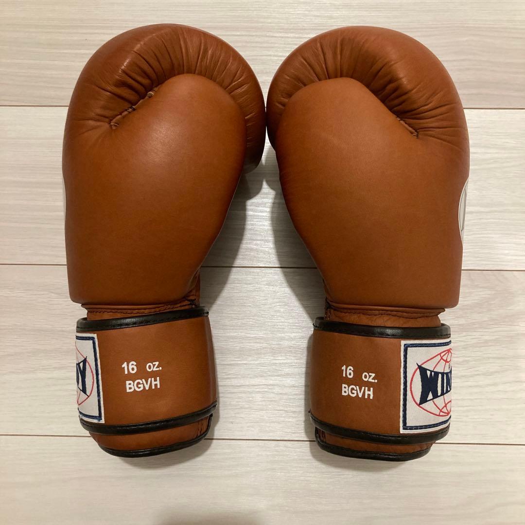WINDY ボクシンググローブ 16 oz ブラウン レザー 本革 - メルカリ