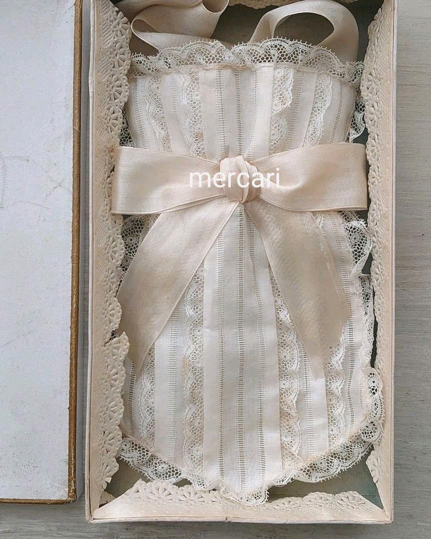 フランス製 アンティーク 初聖体のオモニエール シルクリボンとレース