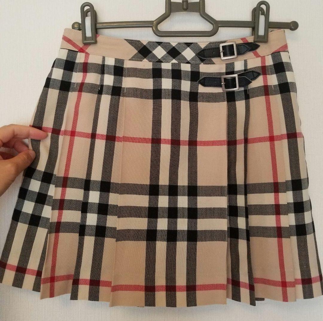 バーバリーロンドンキッズスカート本革ベルトフォーマル 入学 卒園 美品