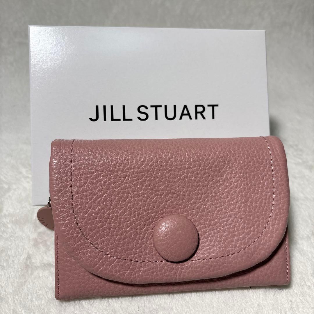 ジルスチュアート シボ革 レザー 二つ折り財布 ルナティ JILL STUART