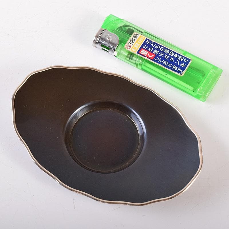 茶道具 静和堂 金谷五良三郎作 銅小判銀覆輪 茶托 五客 共布共箱