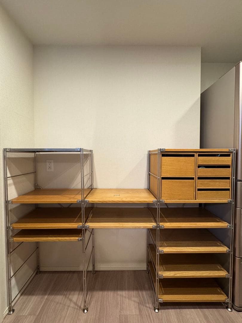 無印良品 ユニットシェルフ ステンレスユニットシェルフ オーク材棚セット 大 | 無印良品