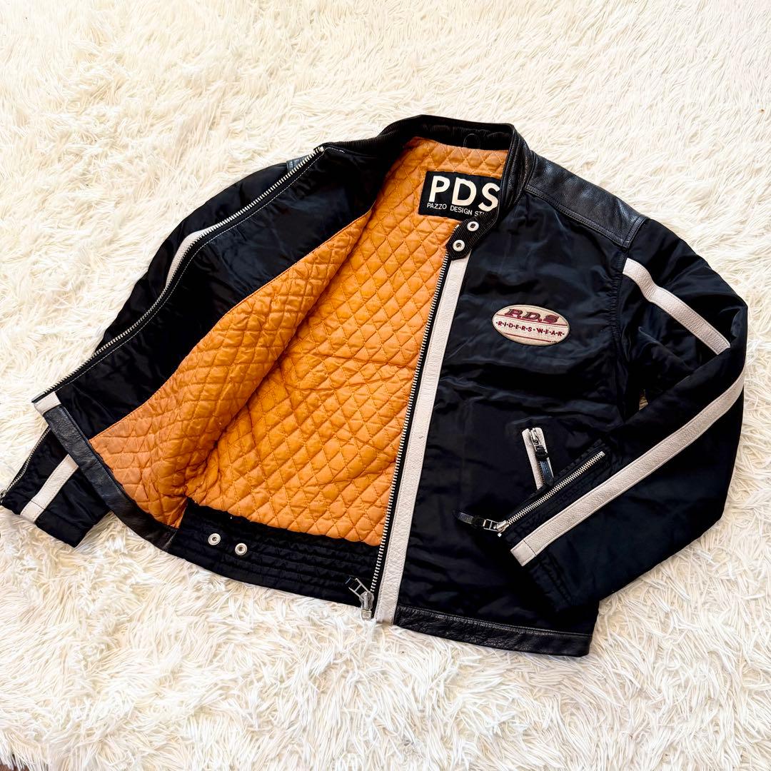 PAZZO DESIGN STUDIO パッゾ レザー ナイロン ライダース - メルカリ