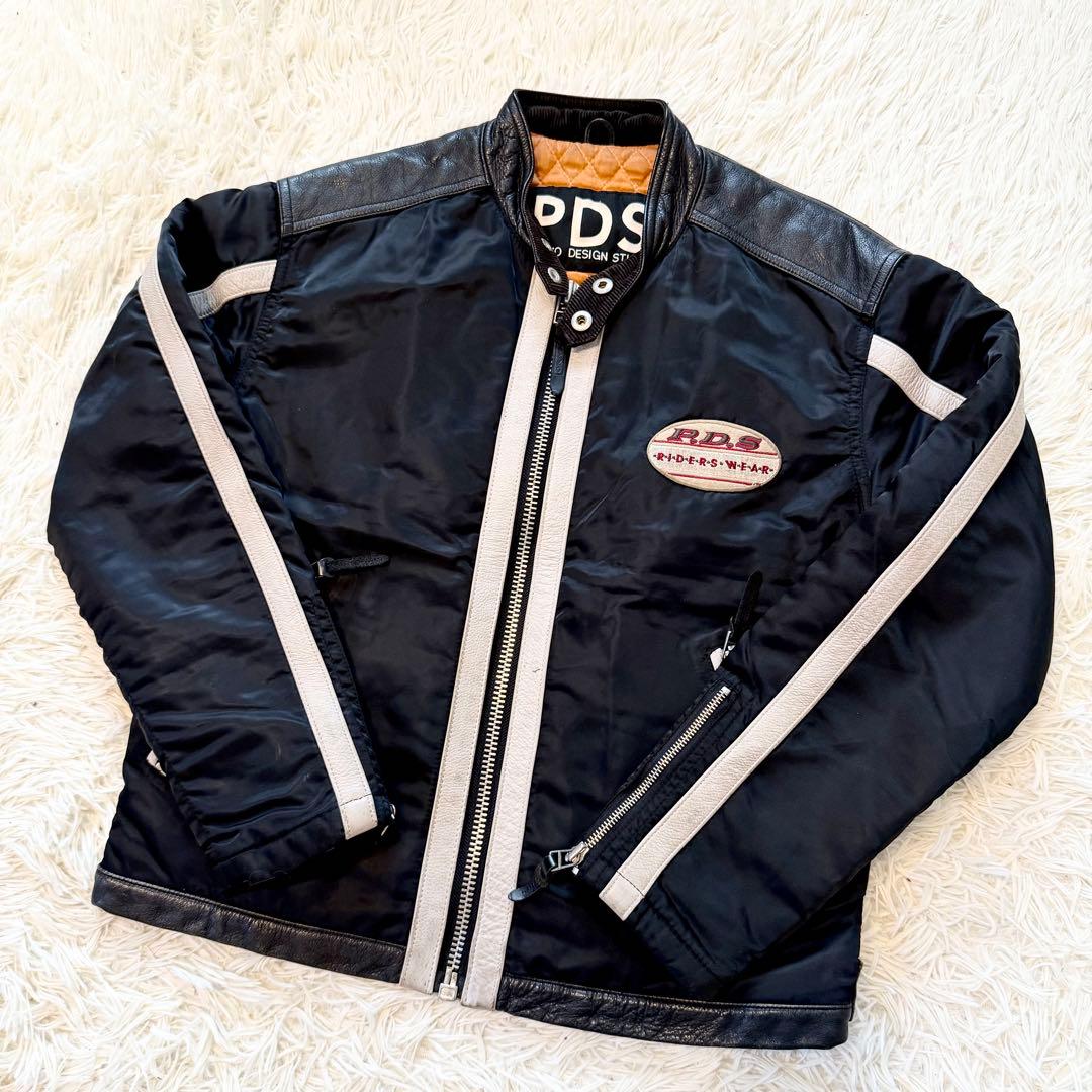 PAZZO DESIGN STUDIO パッゾ レザー ナイロン ライダース - メルカリ