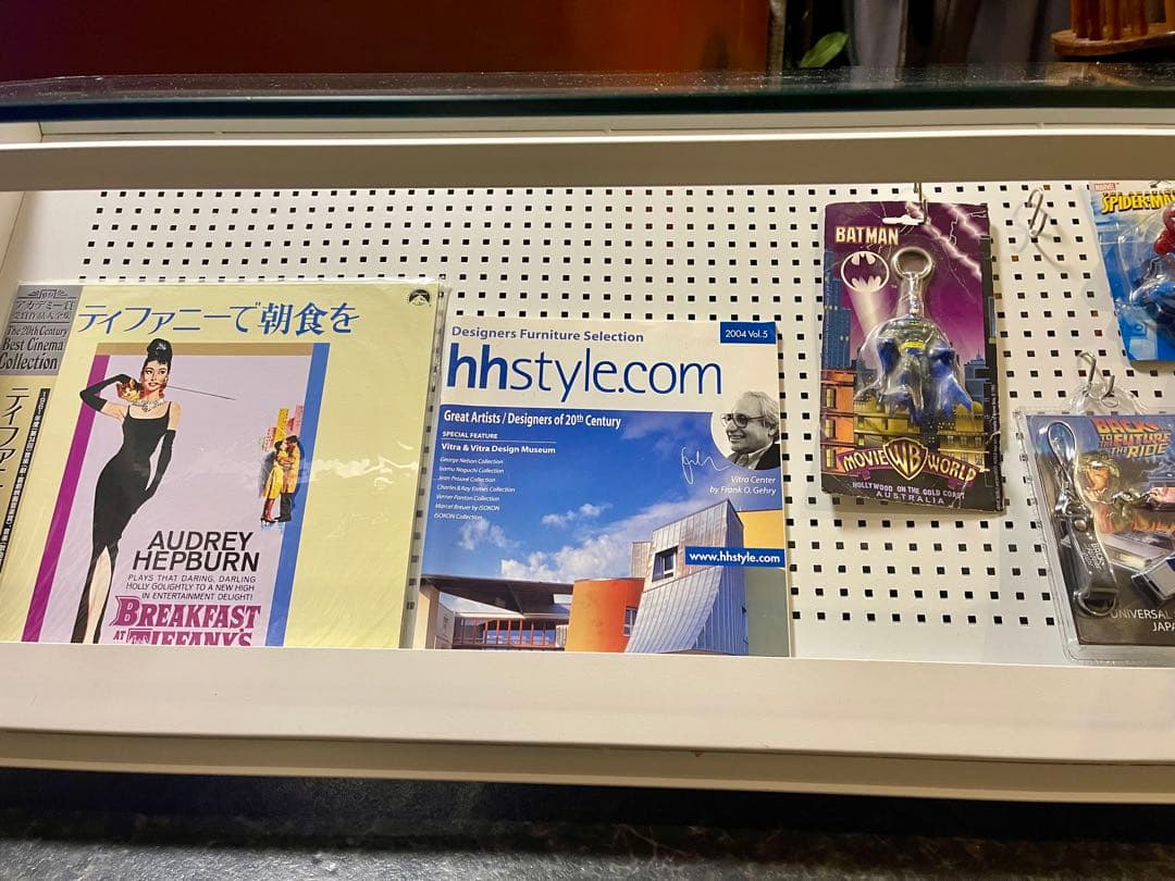 パンチングラック ガラステーブル インテリア収納 本棚 飾り棚 珍しい一品 レア