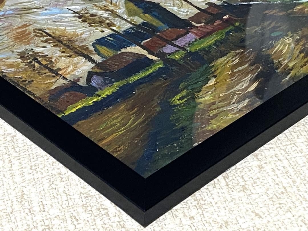 模写】 ファン・ゴッホ 額付き 肉筆 油彩 ペーパー 紙 オルセー美術館印等