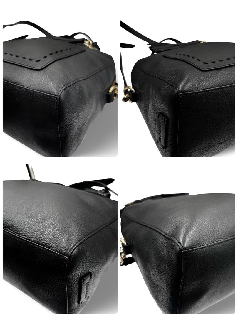 【美品】コールハーン　2way ショルダーバッグ　ハンド　レザー　斜め掛け　金具