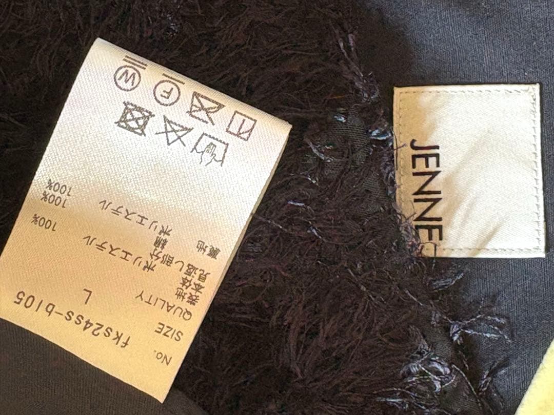 jenne ジェンヌ　ラグジュアリーシャギートップス　ネイビー　L