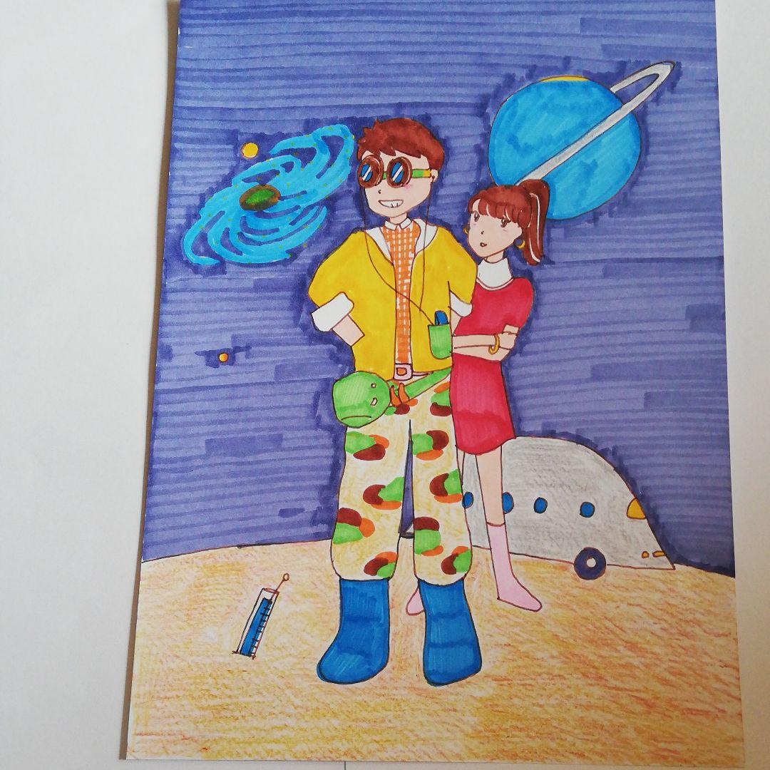 銀河系中心部研究者「絵画」原画 銀河系中心部研究者「絵画」原画 銀河鉄道999 5巻 第2話 仕事