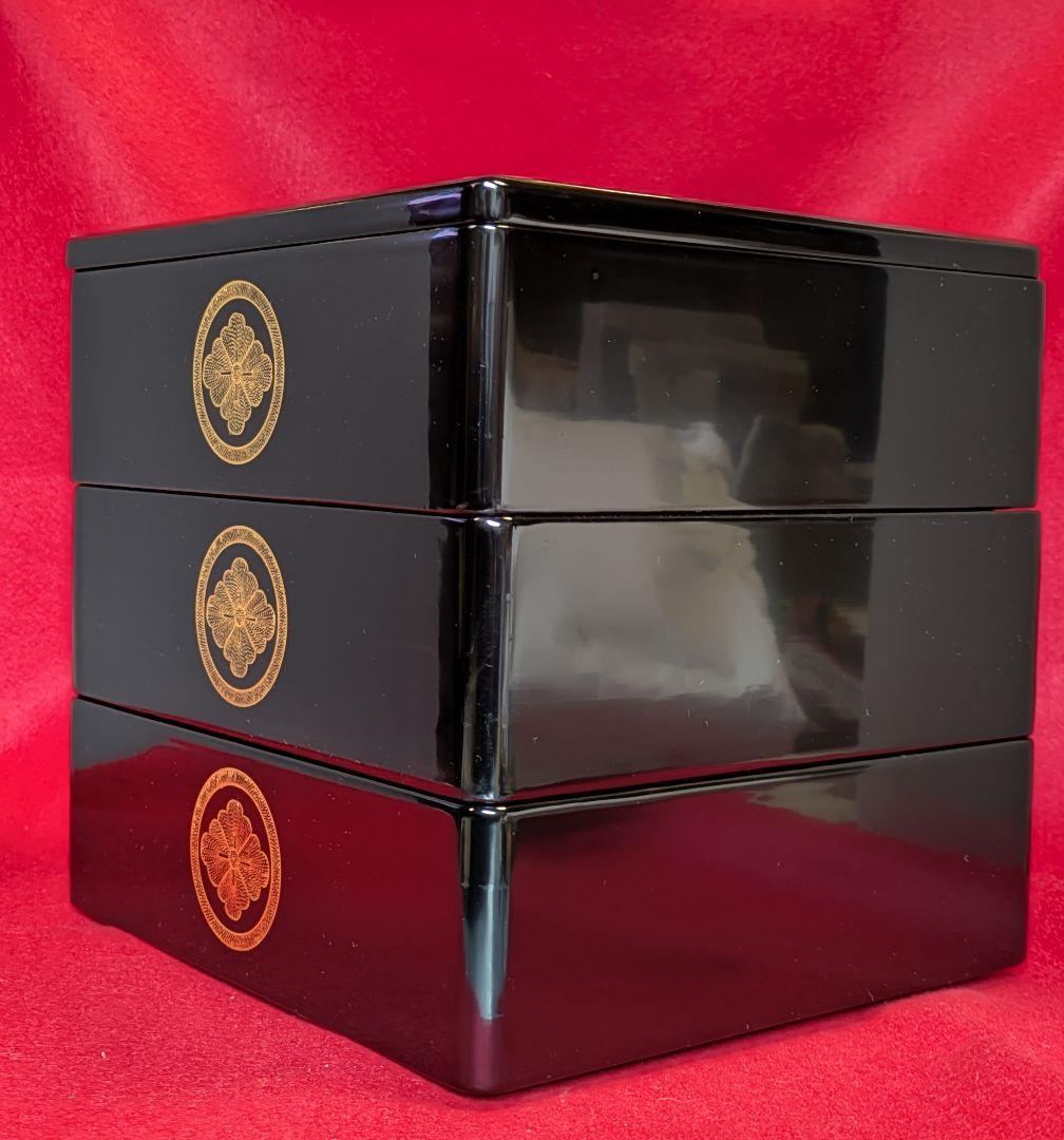 重箱/秋田県 伝統工芸品 川連漆器 三段重/天然木 本漆塗