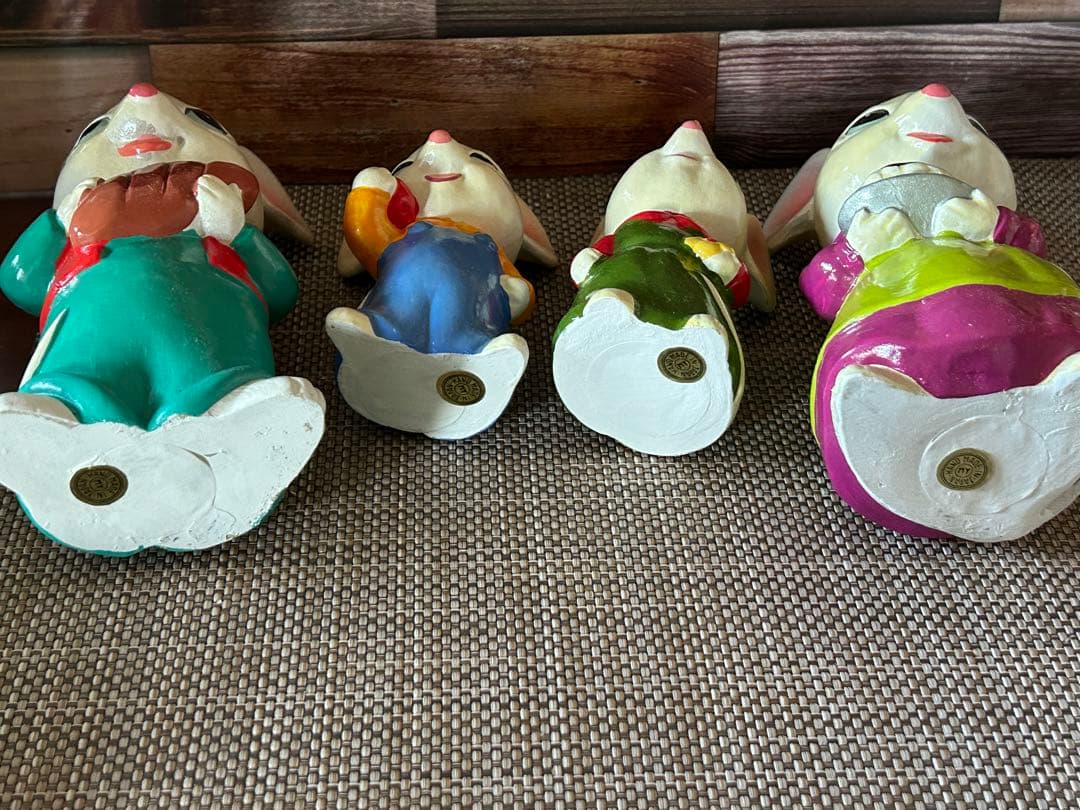 値下げ⭐️当時物 昭和レトロ 陶器人形】ねずみの親子