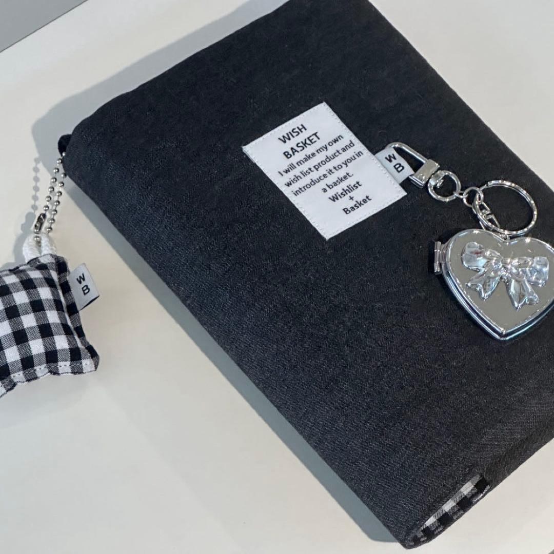 韓国 貯金 バインダー カバー A6 ブラック 黒 QGW6530261013