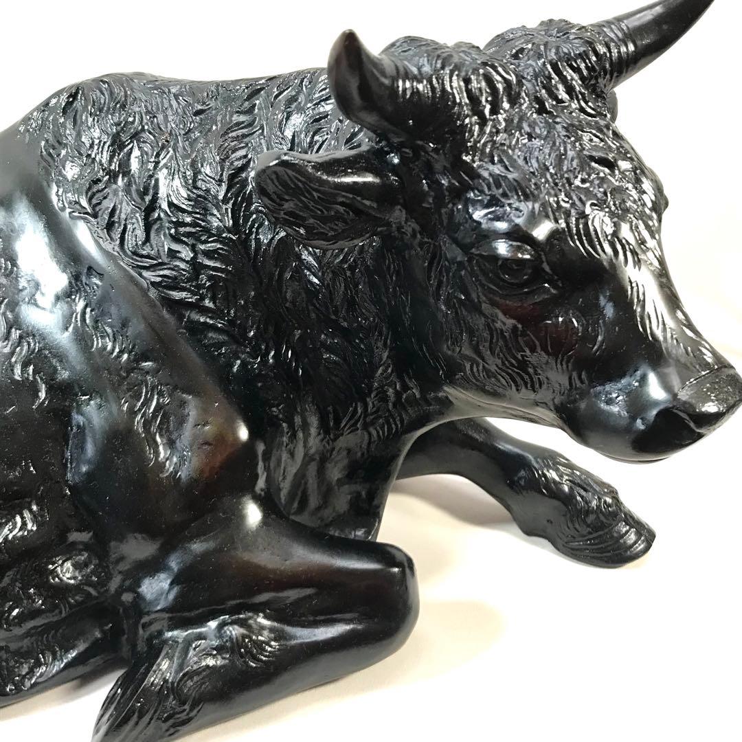 高岡銅器牛職人般若純一郎作座牛銅製牛の置物縁起物インテリア