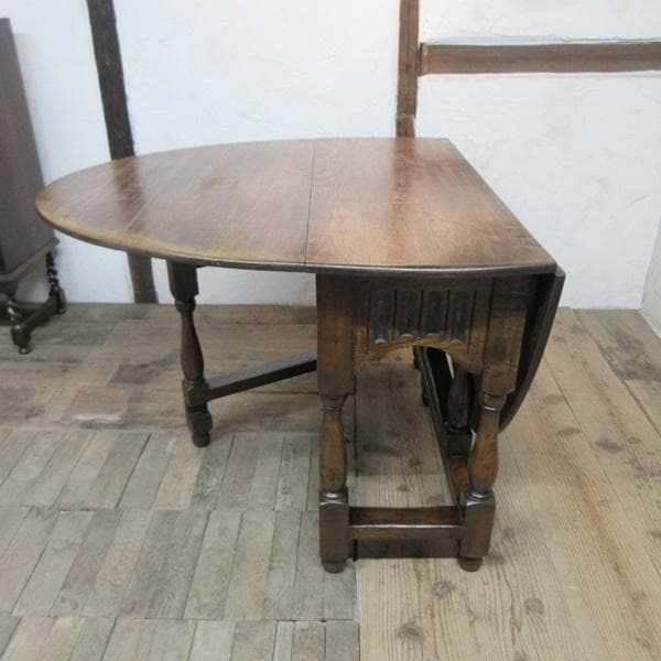 イギリス アンティーク 家具 ゲートレッグテーブル ダイニング 無垢 6745d
