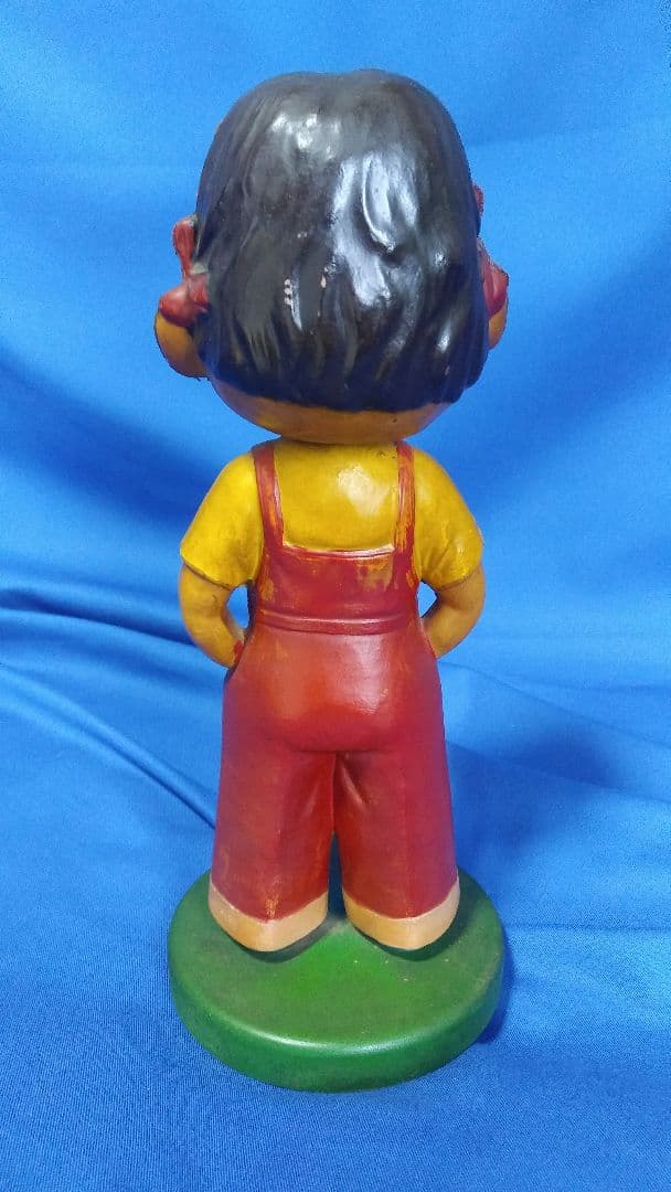 不二家ペコちゃん　ペコちゃん人形　セルロイド製　木製台座