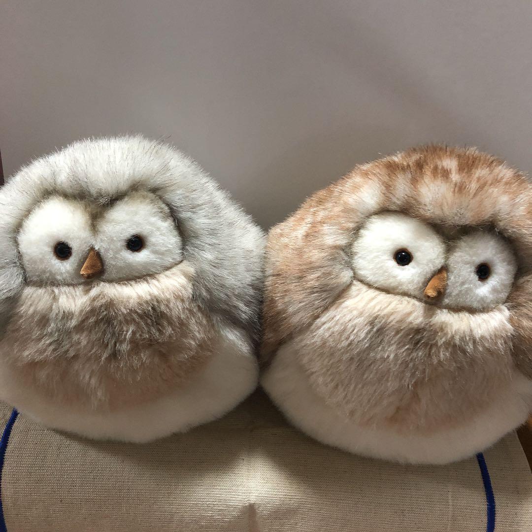 モンスイユ ふくろう ルイーズ シルバー＆ブラウン Lサイズ 品 2こセット