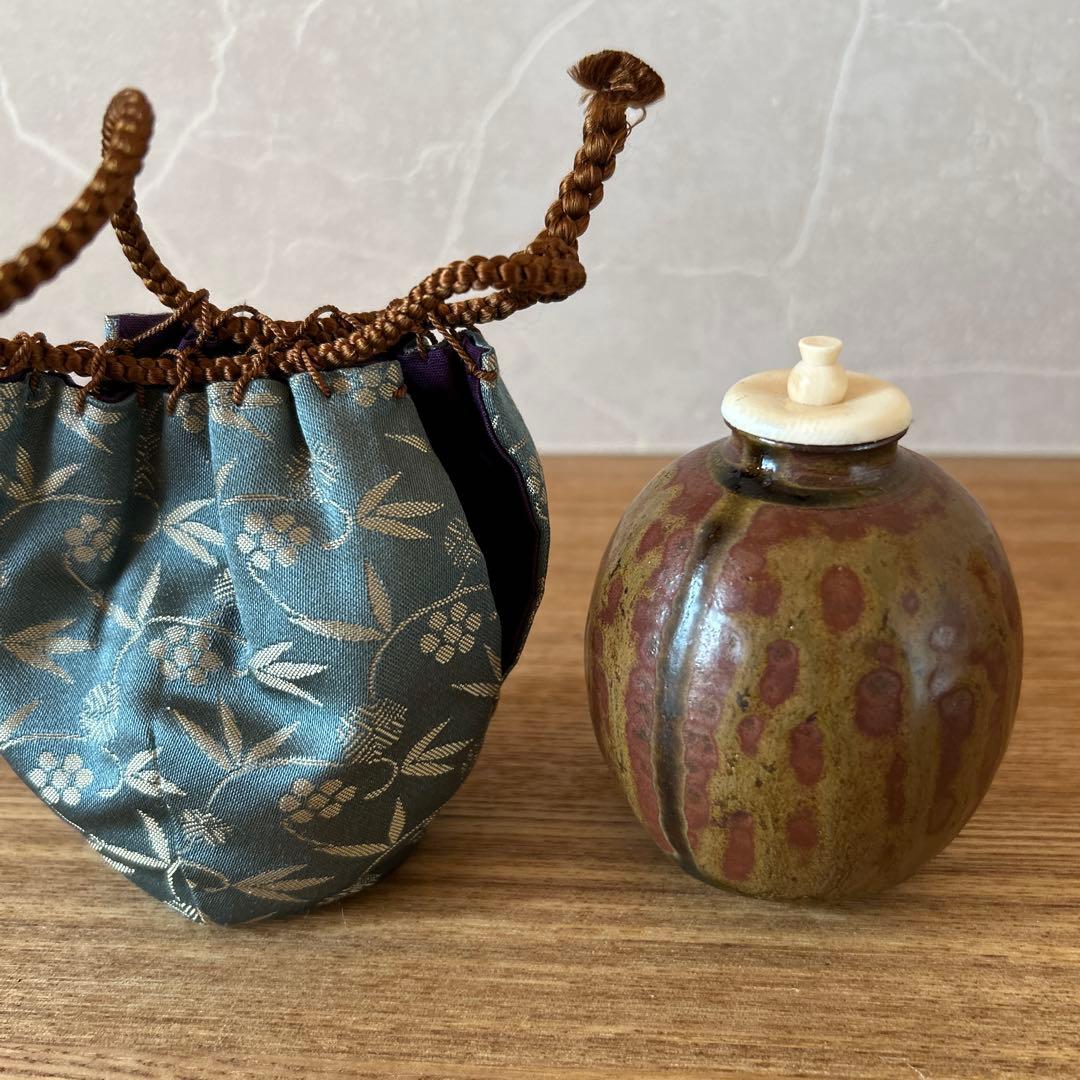 笹田有祥 模白玉文琳茶入 茶道具 美術品・アンティーク・コレクション