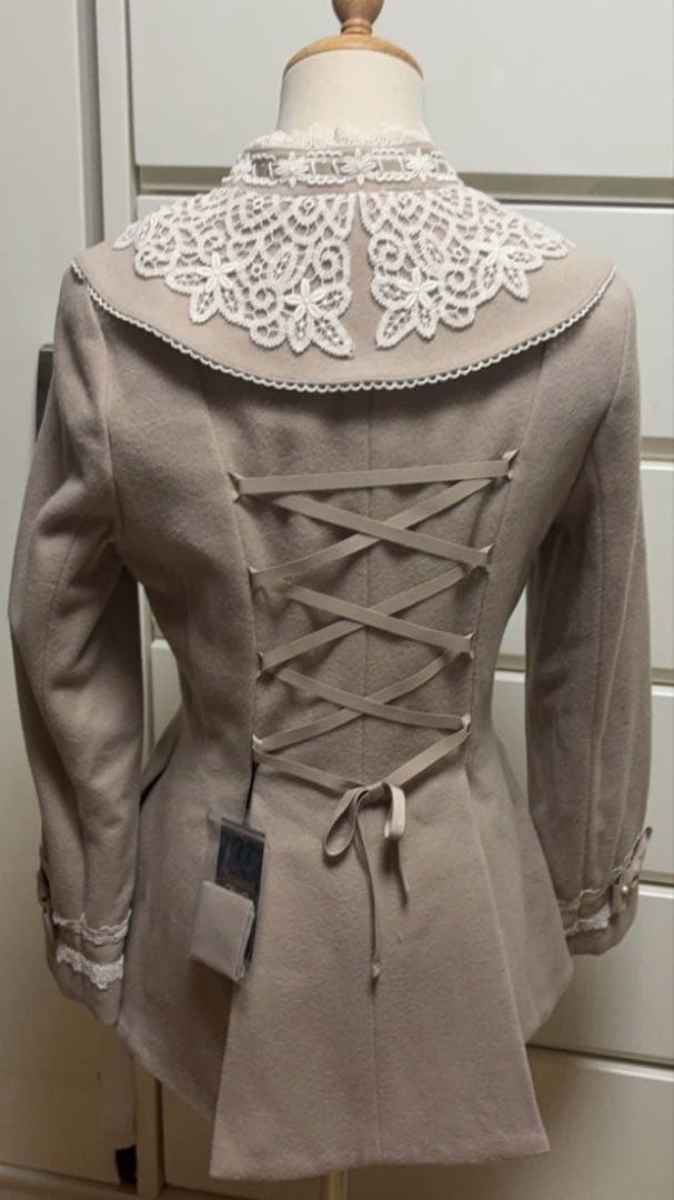 イノセントワールド ブロンシュウールハーフコート ミルクティー×生成