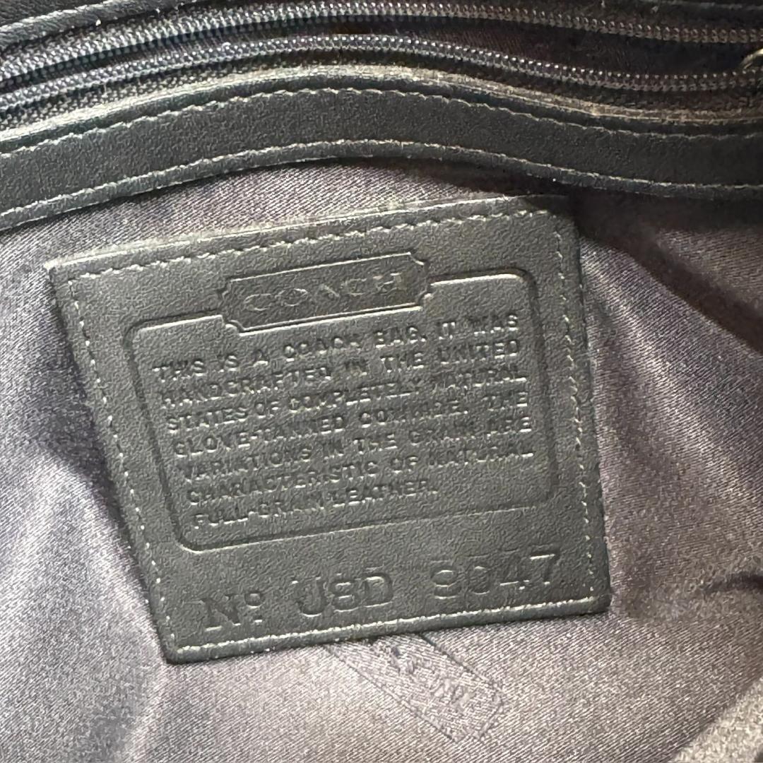 【良品】オールドコーチ　ワンショルダーバッグ　エルゴ　黒　レザー　9047
