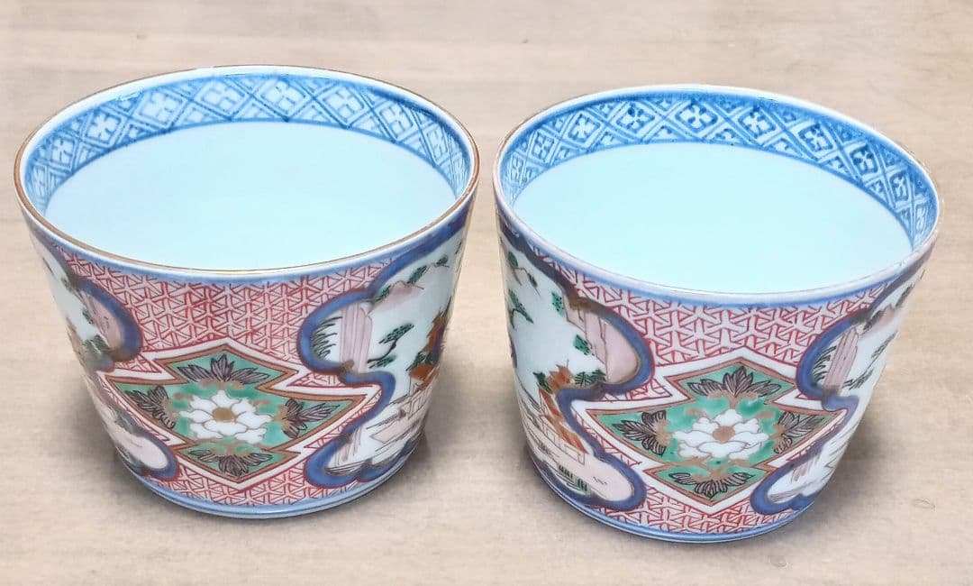 古伊万里 色絵セット 古伊万里 色絵セット 古伊万里 伊万里 色絵 金彩 蓋碗 江戸期 蔵出し 5