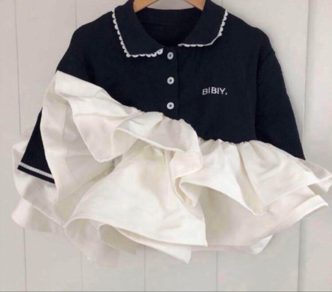 bibiy ポロペプラムトップス
